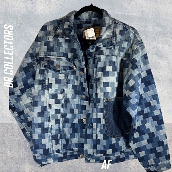 DR COLLECTORS JACQUARD DENIM JACKET NEW NWT S & M - Picture 3 of 10